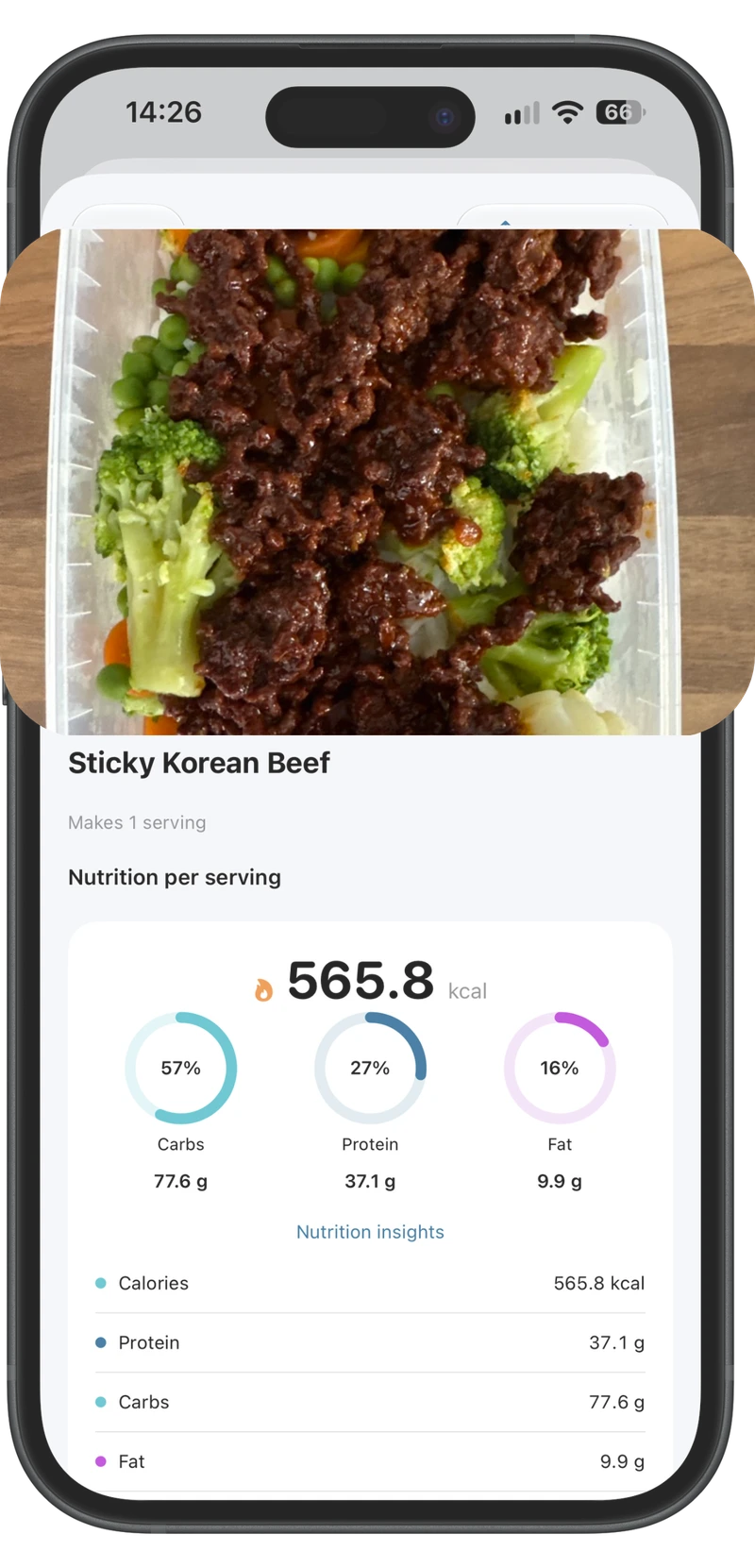 Save ingredients and servings once, then return to the meals you actually cook.