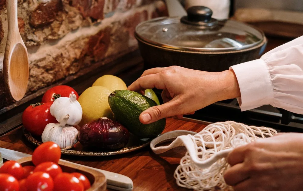 Ingredients for a home-cooked meal